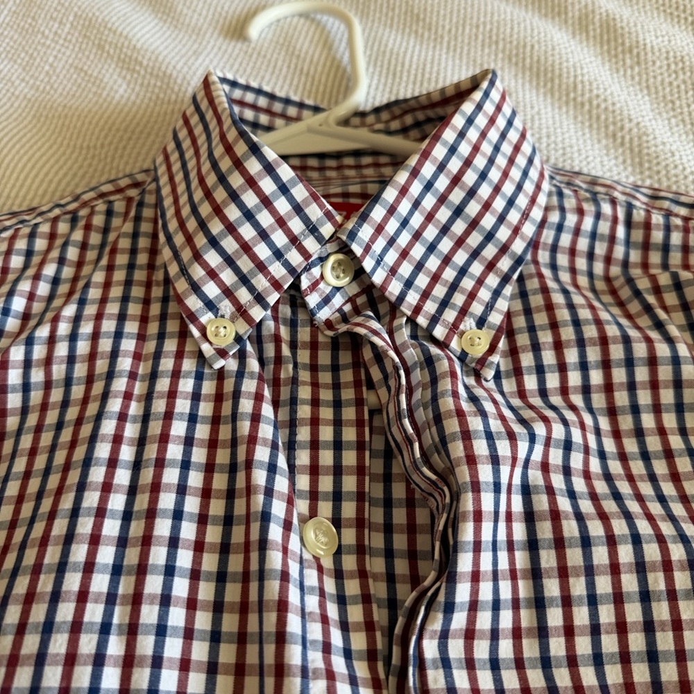 Izod Men's Plaid Shirt - Red, Blue, and White